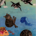 「飛ぶペンギン  浮遊する猫」／ダイゴー・セイコ