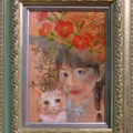 「少女と猫」／山本恭子
